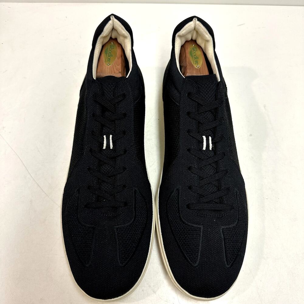 WORN TWICE Rothy's RS01 Classic Sneaker Woven Black / Cream EUC Men's 15